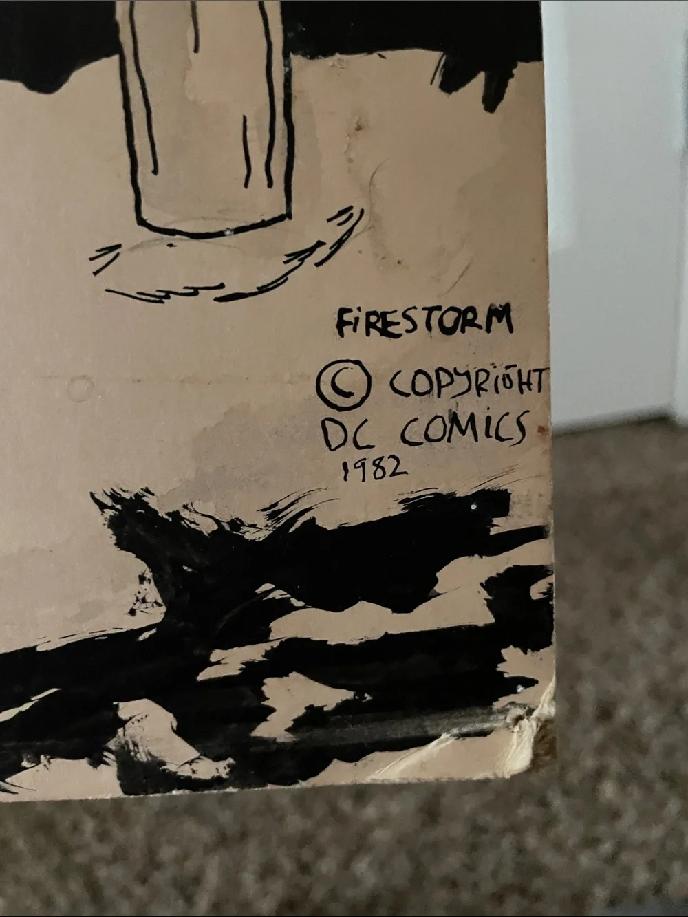 DC Comics Black & Cream 'Firestorm' Graphic Art Panel